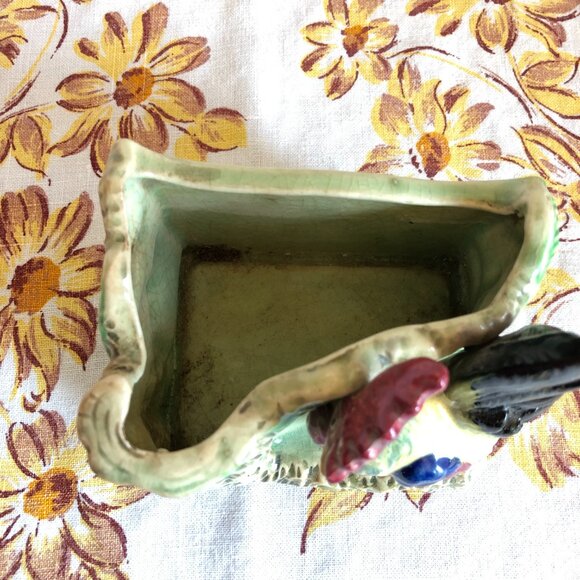 Vintage Japan Ceramic Rooster Planter - Picture 5 of 7